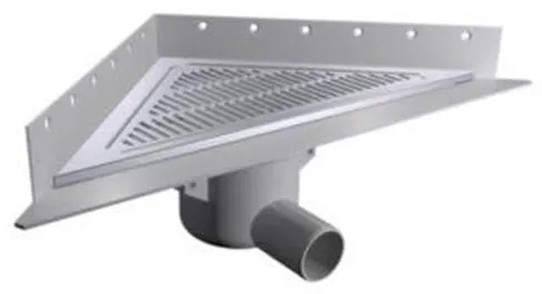 Purus Corner golvavlopp sampak Ø50 mm horisontell med